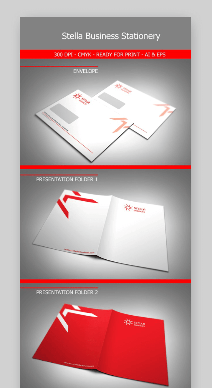 Business Stationery Templates W/ Professional Corporate Designs